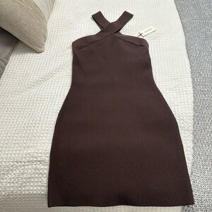 Brown Aritzia bandage dress NWT